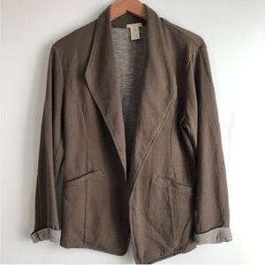 Matty M taupe Open Front Cardigan
